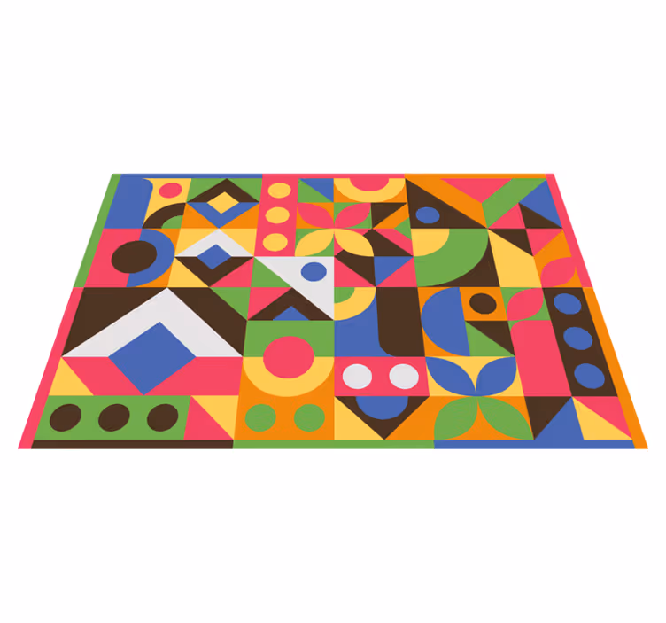 Covor de sufragerie colorat în stil abstract - TenStickers
