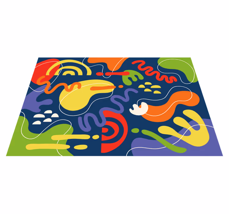 Covor de vinil geometric forme abstracte colorate - TenStickers