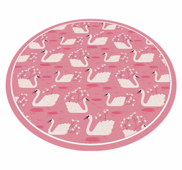 Covor de vinil pepiniere seninătatea lacului lebedelor - TenStickers