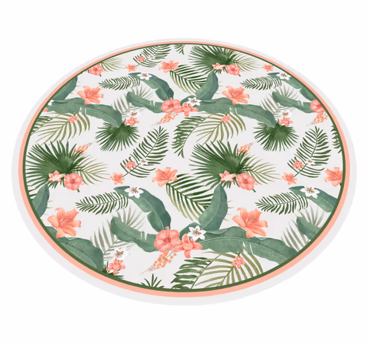 Covor vinil flori și plante botanice tropicale - TenStickers