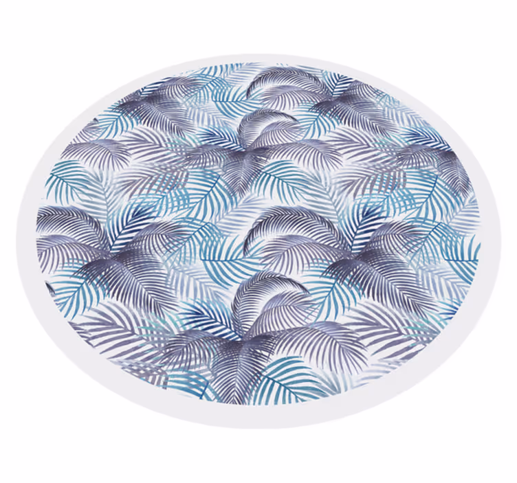 Covor vinil flori și plante model de frunze de palmier - TenStickers
