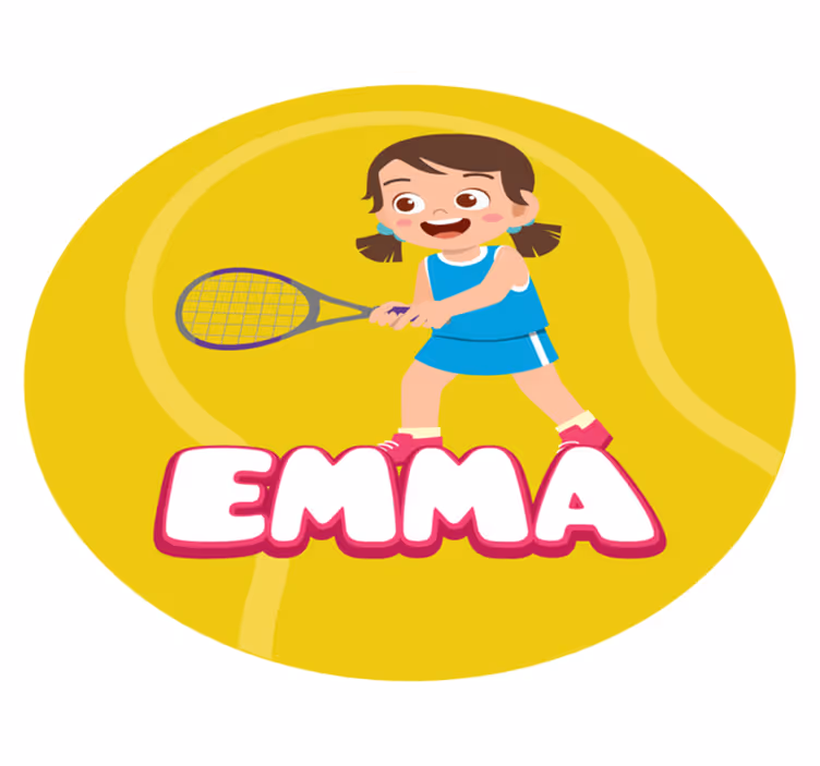 Covor de vinil cu nome tenis personalizat - TenStickers