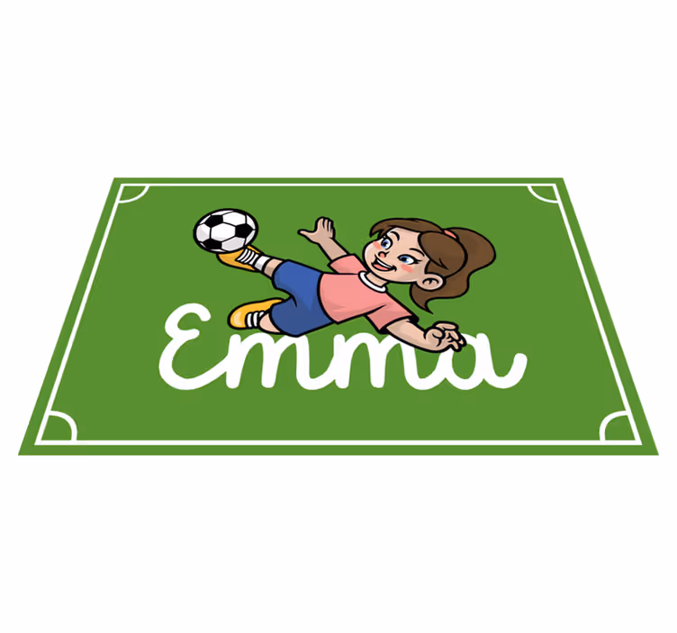 Covor de vinil cu nome tema terenului de fotbal - TenStickers