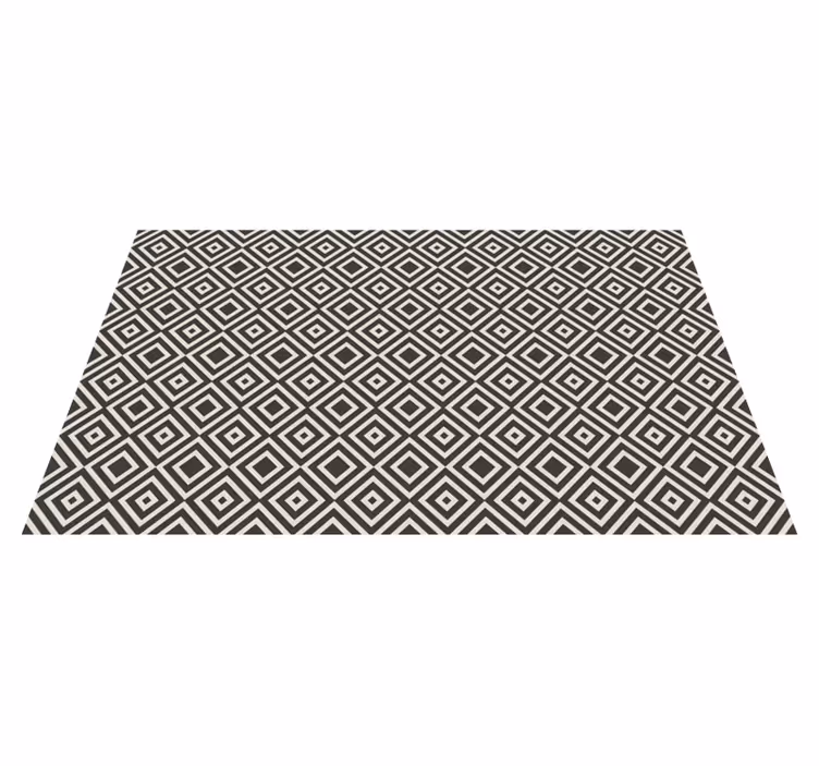 Covor de vinil geometric motiv cu model de diamante - TenStickers