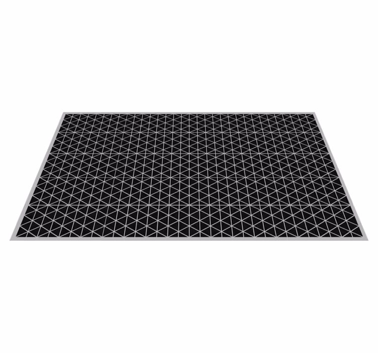 Covoare geometrice cu model triunghi gri și negru - TenStickers