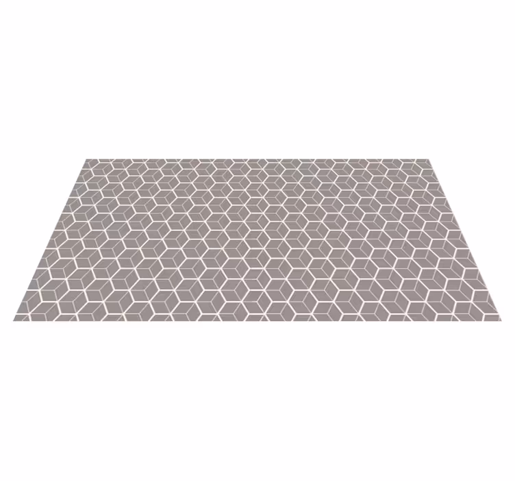 Covoare geometrice cu model hexagonal gri și alb - TenStickers