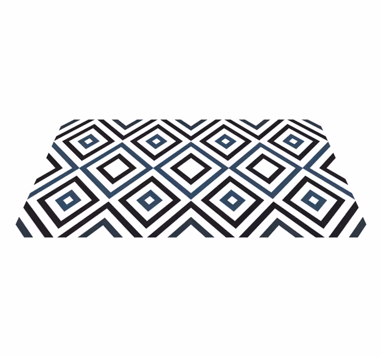 Covor de vinil geometric contrast de diamant - TenStickers