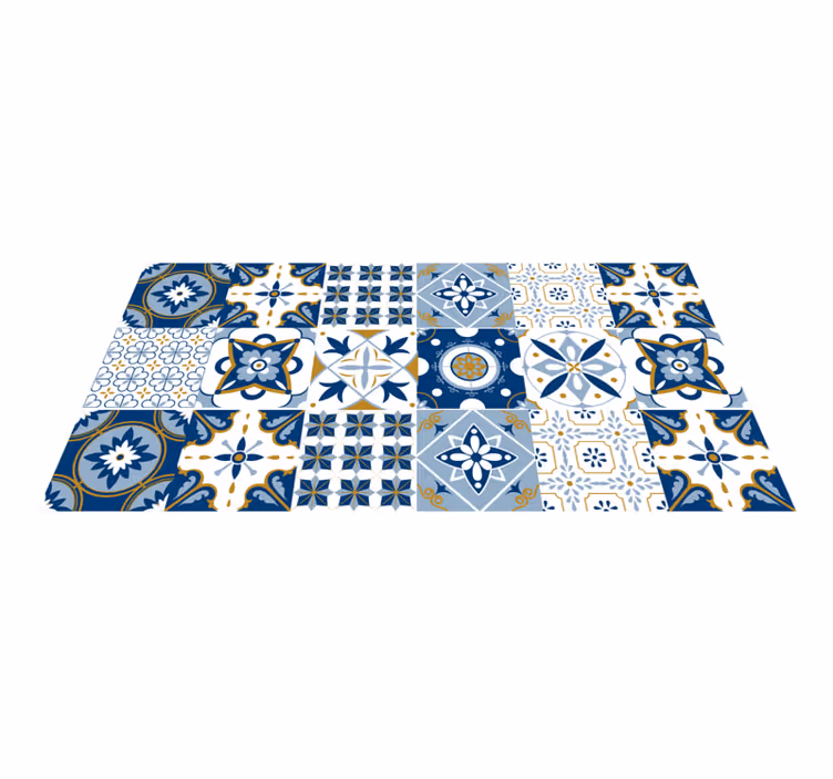 Mozaic colorat cu model geometric covor de vinil - TenStickers