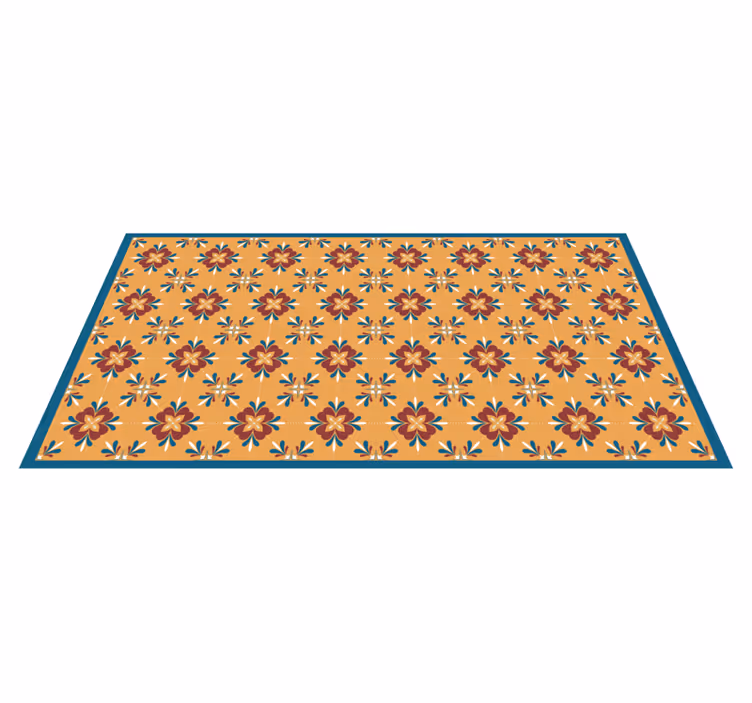 Covor vinil efect de țiglă armonie mozaic floral - TenStickers