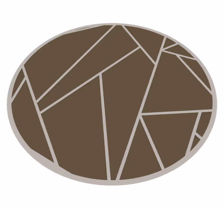 Covor vinil maro cerc cu model geometric - TenStickers