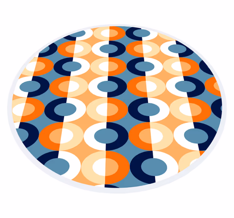 Covor de vinil geometric geometrice circulare - TenStickers