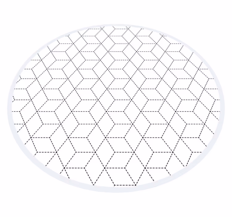 Covor de vinil geometric cu model contur hexagonal - TenStickers