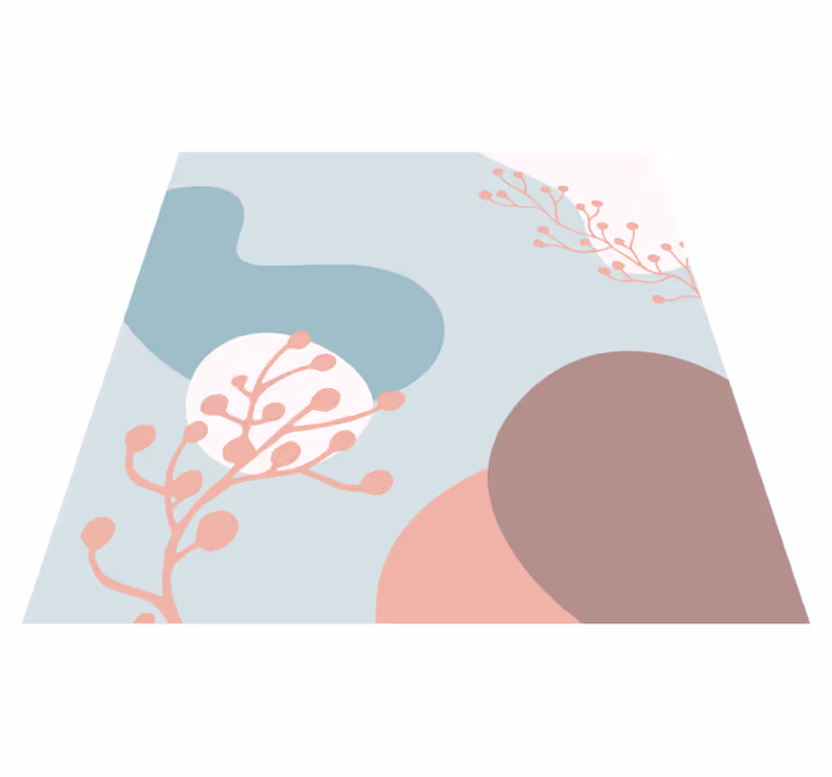 Covor vinil flori și plante forme botanice abstracte - TenStickers