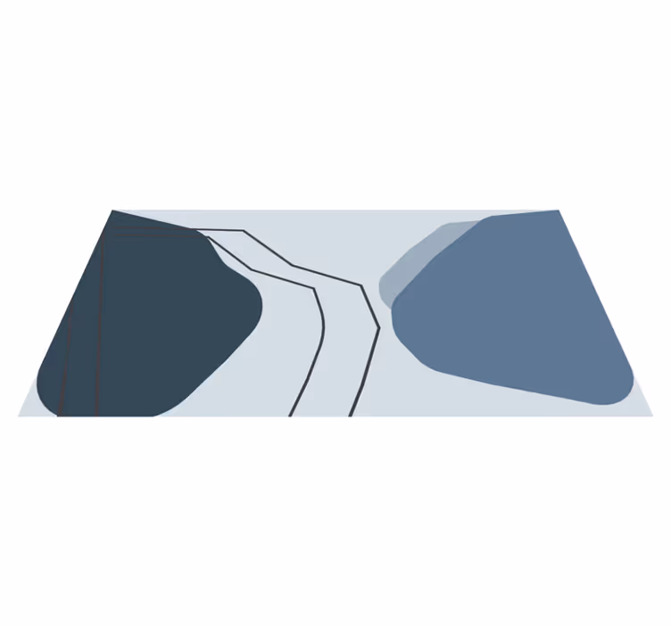 Covor de vinil geometric linii de contur abstracte - TenStickers