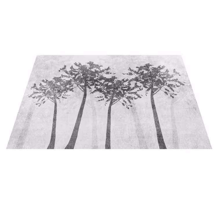 Covor vinil cu aspect de natura silueta pădurii - TenStickers