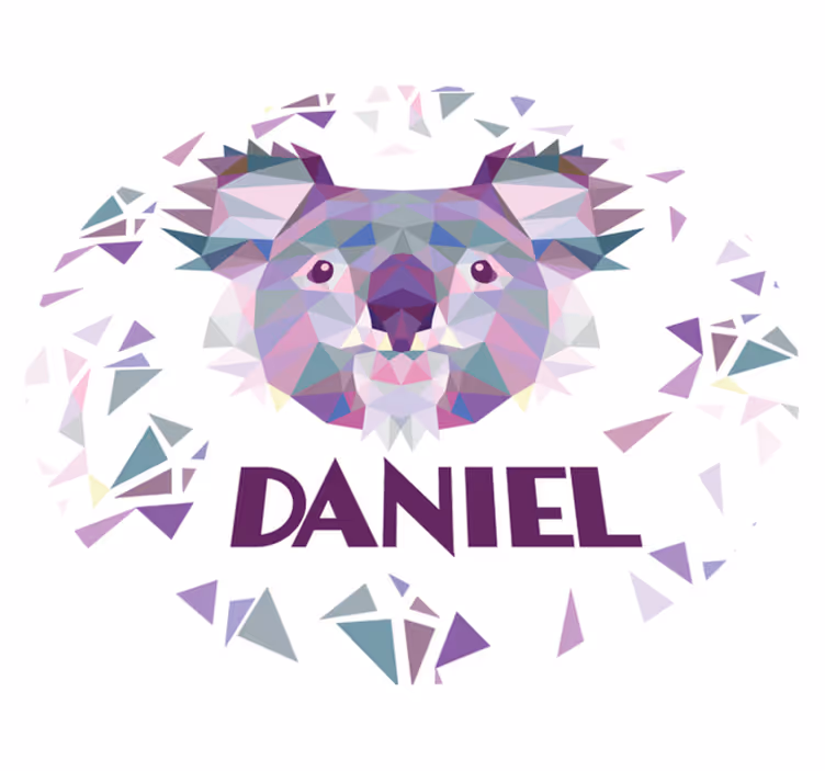 Covor de vinil cu nome urs geometric - TenStickers