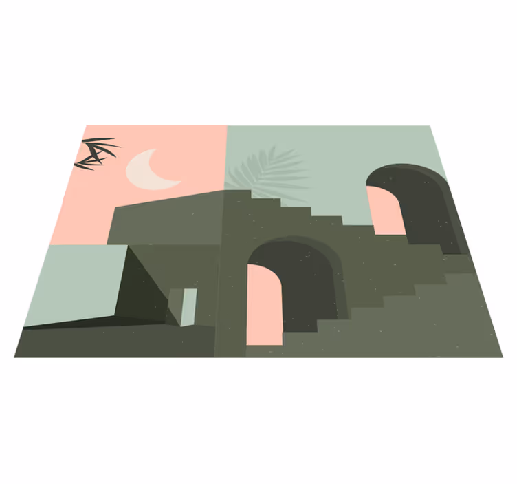 Covor vinil minimalist peisaj abstract minimalist - TenStickers