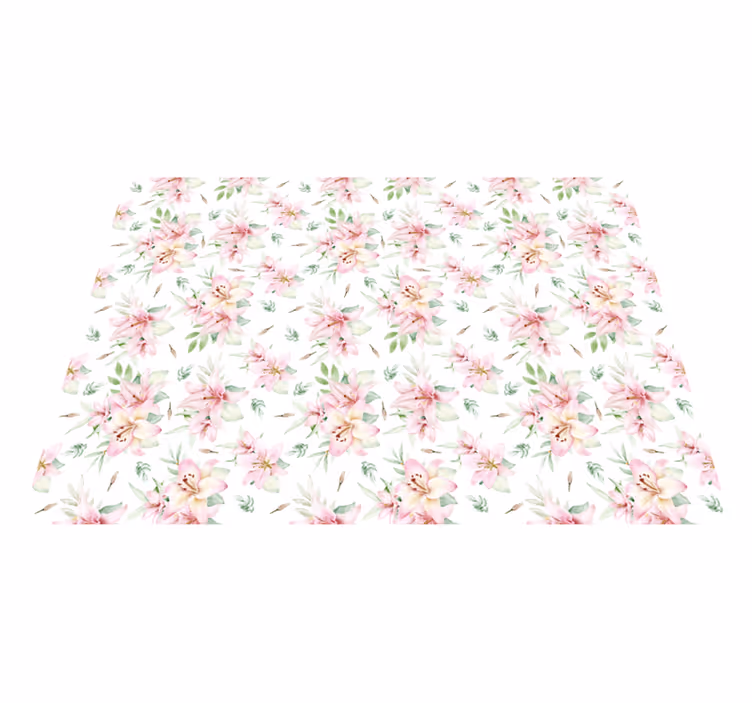 Covor vinil flori și plante eleganta florilor florale - TenStickers