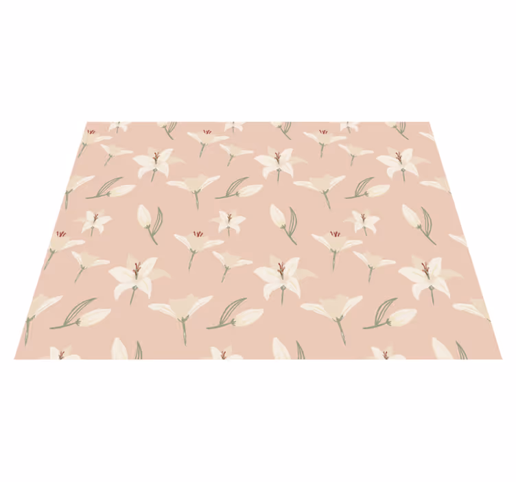Covor vinil flori și plante eleganță florală pastelată - TenStickers