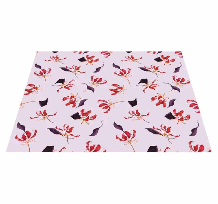 Covor vinil flori și plante eleganta motivului floral - TenStickers