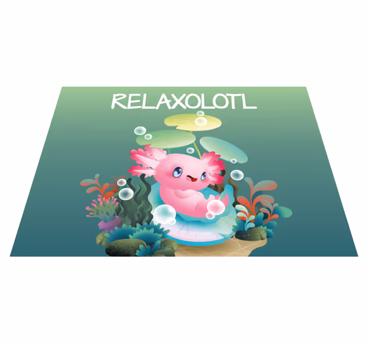 Alții covor de vinil iaz relaxolotl - TenStickers