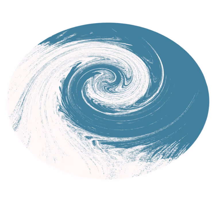 Covor vinil rotunde swirling Blue Abstract - TenStickers