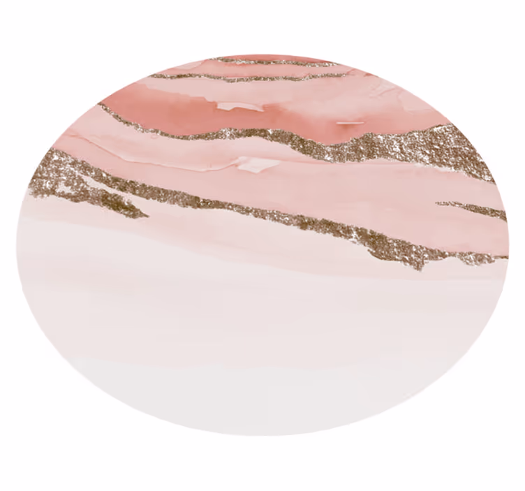 Covor vinil rotunde design circular abstract texturat - TenStickers
