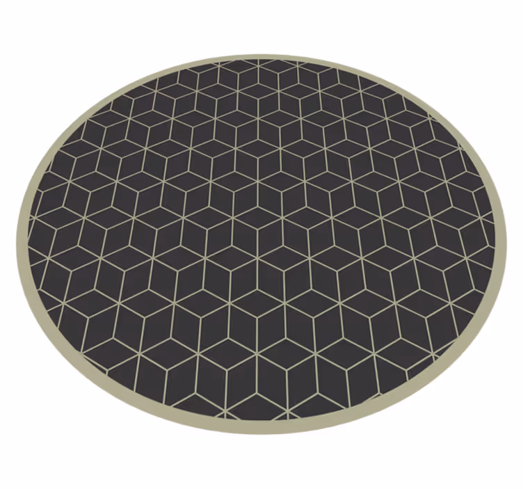 Covor de vinil geometric model geometric circular de accent - TenStickers
