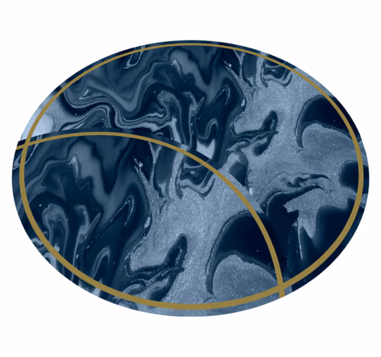 Covor de vinil texturat design abstract circular marmorat - TenStickers