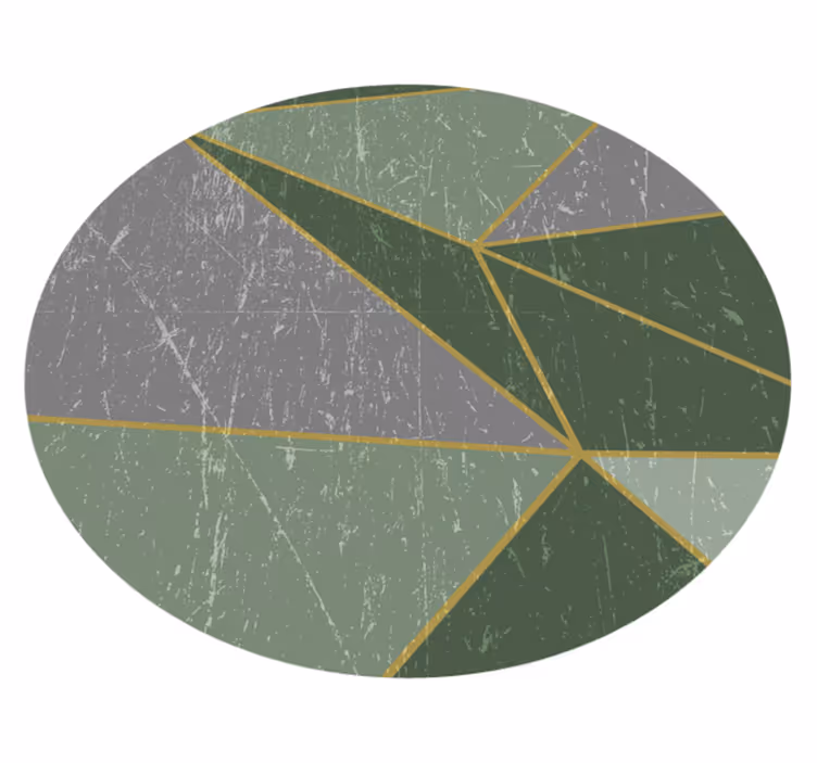 Covor de vinil geometric cerc cu model geometric - TenStickers