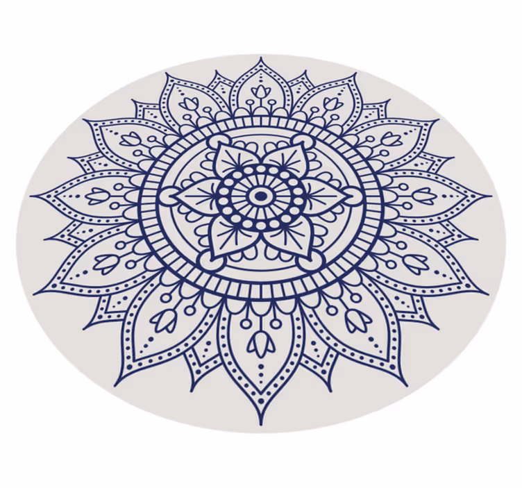 Covor de vinil hol decor de podea circular mandala - TenStickers
