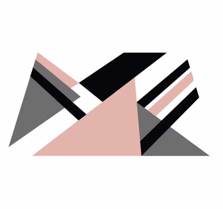 Covor de vinil geometric contrast unghiular - TenStickers