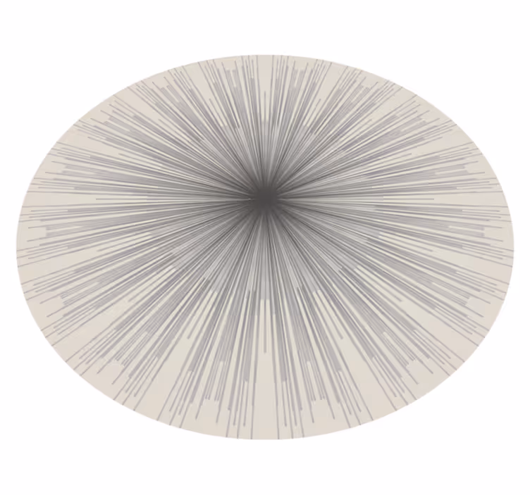 Covor vinil minimalist geometric Burst Circular Design - TenStickers
