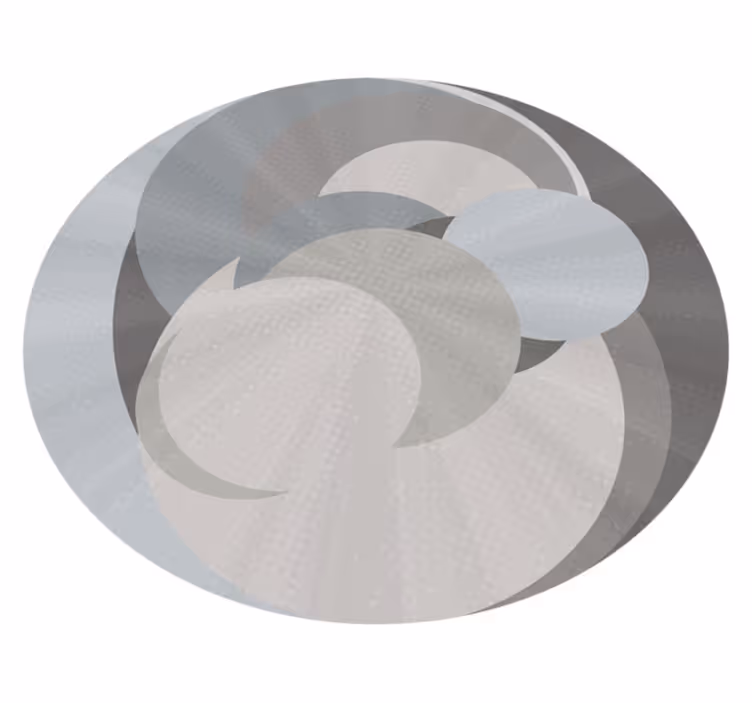 Covor de vinil geometric cercuri suprapuse iluzie - TenStickers