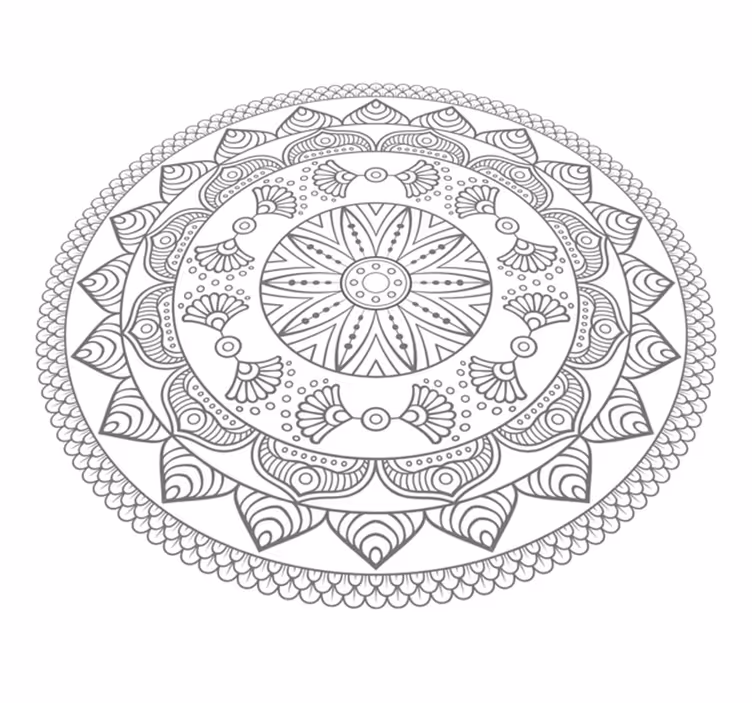 Covor vinil mandala model circular de mandala - TenStickers