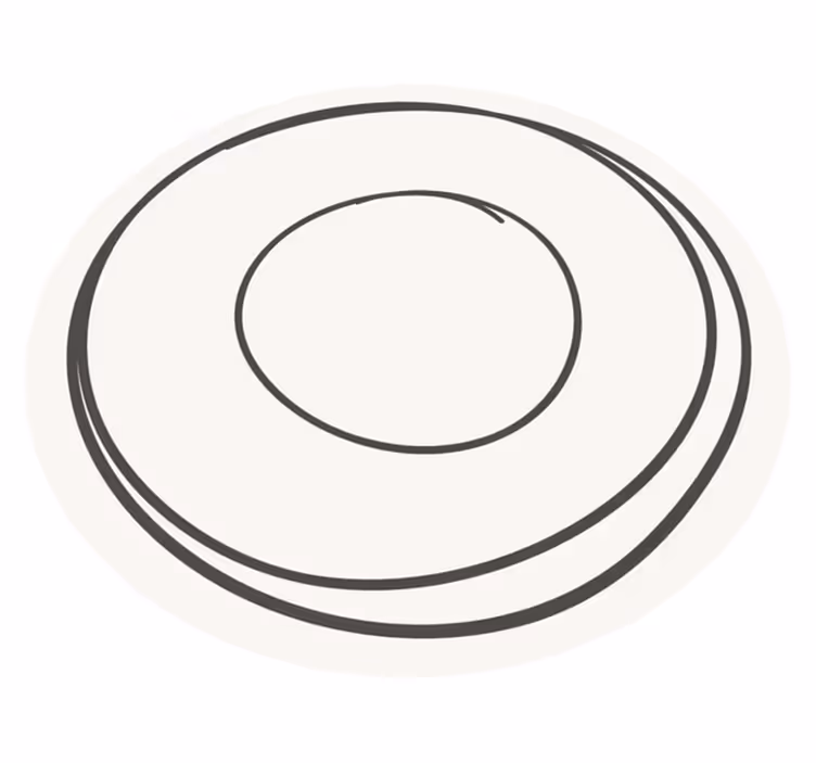 Covor vinil minimalist cercuri concentrice - TenStickers