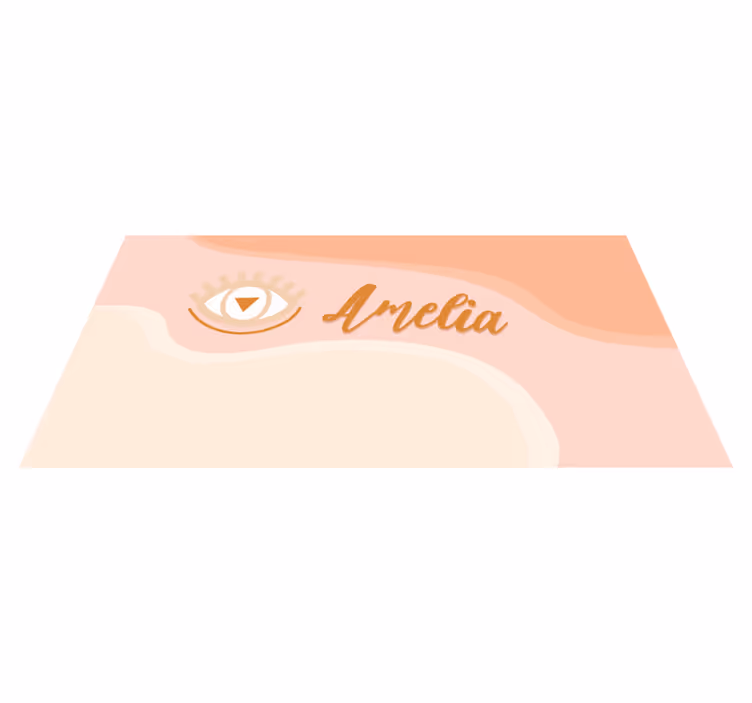 Covor de vinil cu nome custom Eye Name Design - TenStickers