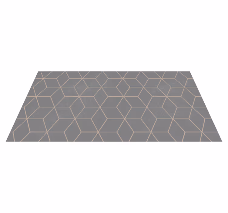 Covor de vinil geometric model geometric gri hexagonal - TenStickers