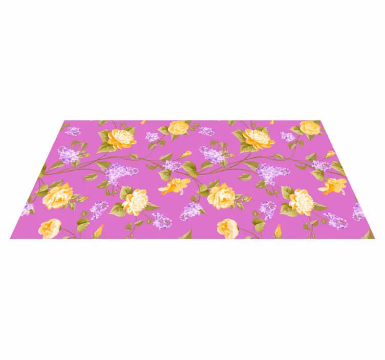 Covor vinil flori și plante model de înflorire florală - TenStickers