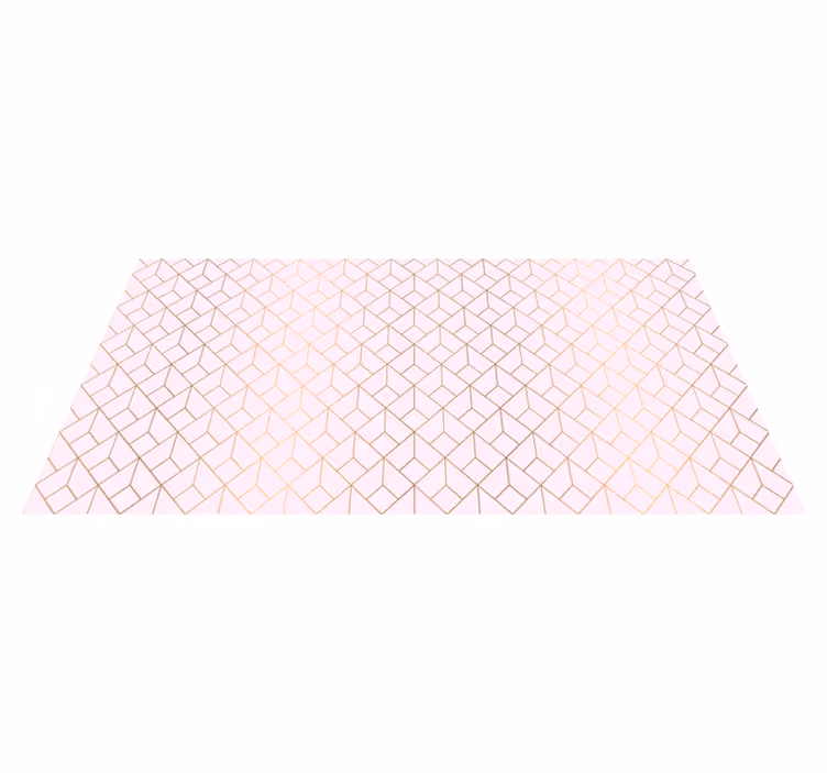 Covor de vinil geometric model cubic geometric - TenStickers
