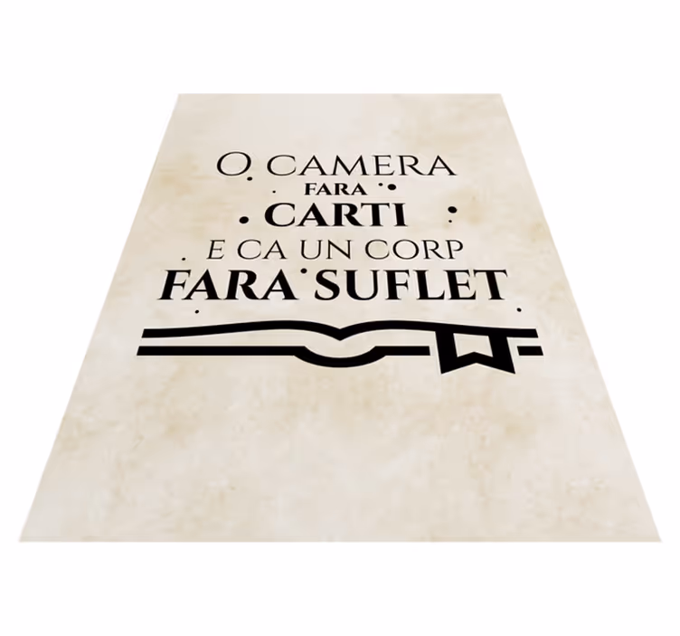 Covor vinil o camera fara carti - TenStickers