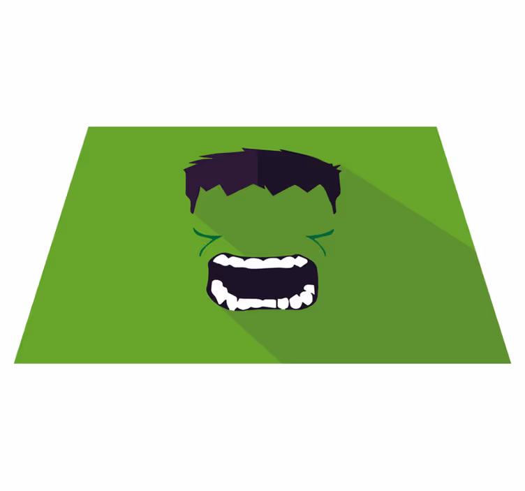 Covor de vinil pentru copii supereroi verde - TenStickers