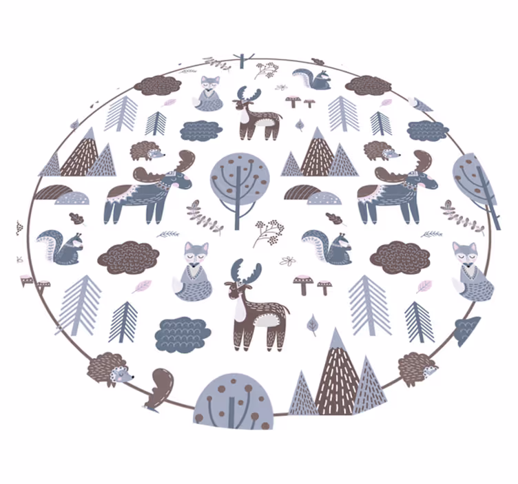 Covor de podea din vinil animale nordice - TenStickers