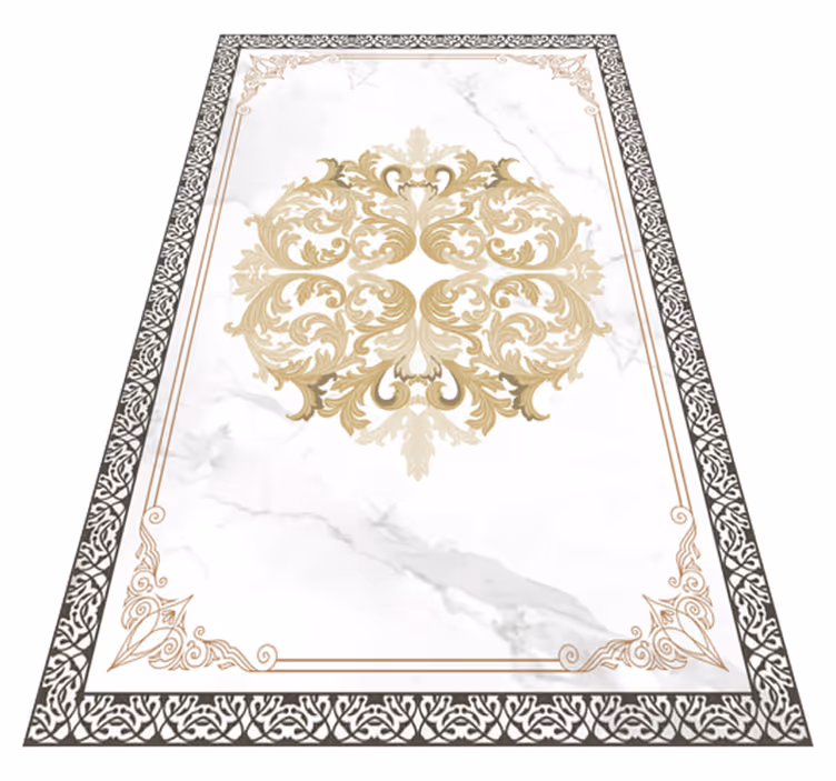 Covor de vinil marmura înflorire elegantă de aur - TenStickers