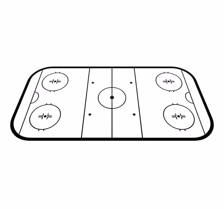 Covor de vinil jocuri patinoar de hochei pe gheață - TenStickers