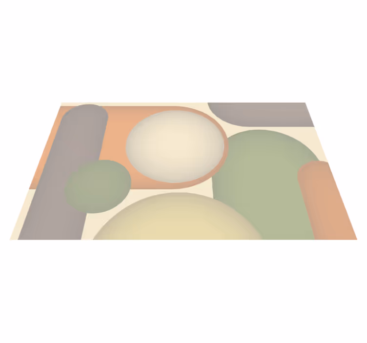 Covor vinil modern modele circulare contemporane - TenStickers