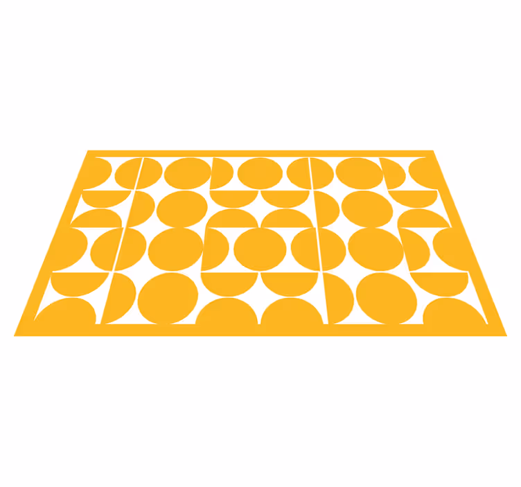 Covor de vinil geometric jumătăți de cercuri galbene - TenStickers