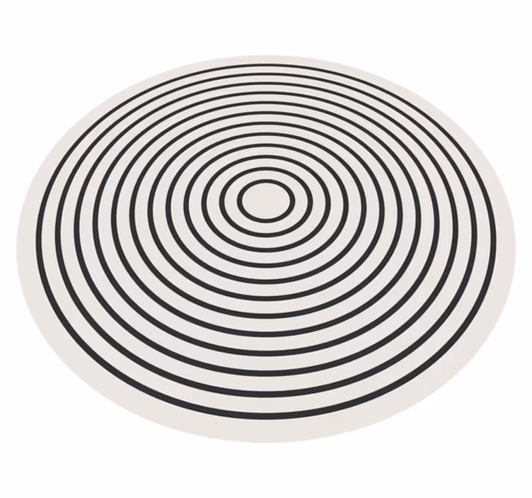Covor vinil scoala rândurile rotunjiteLiniile rotunde - TenStickers