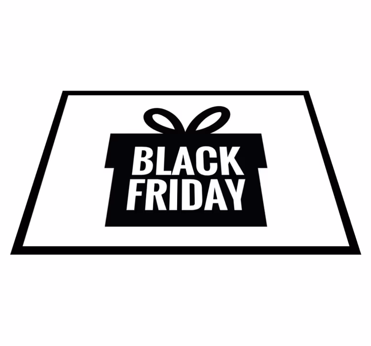 Covor de vinil dreptunghi cutia Black Friday Cutia de Black Frida - TenStickers