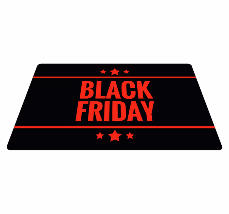 Covor PVC negru vineri NegruVineri Negru este o zi de reduceri de - TenStickers
